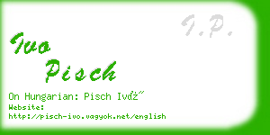 ivo pisch business card